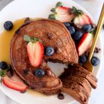 healthy-chocolate-chocolate-chip-pancakes
