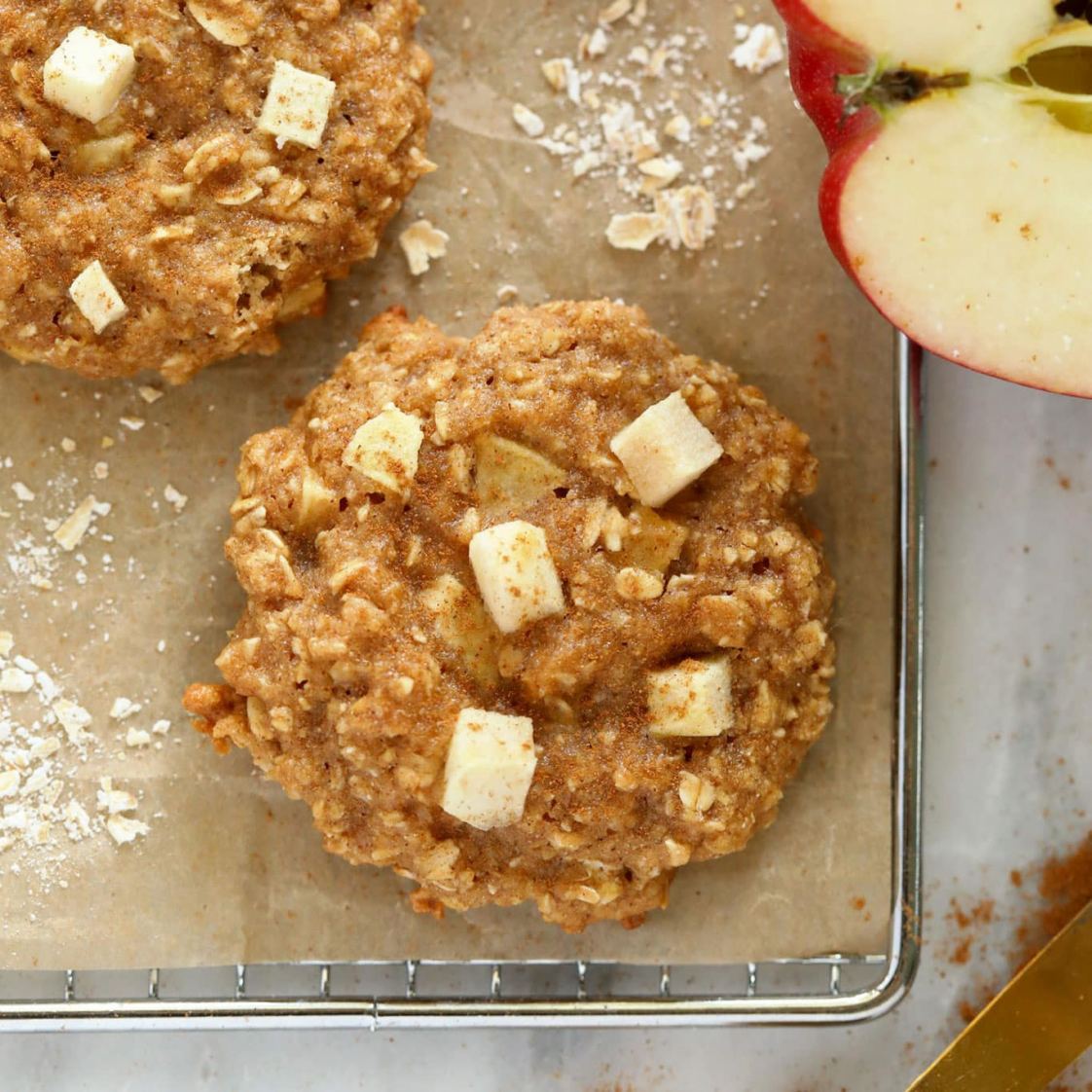 Soft & Chewy Apple Oatmeal Cookies 🥗 the HEALTH King