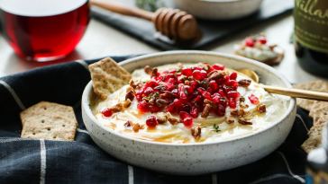 honey-whipped-goat-cheese-with-pomegranate