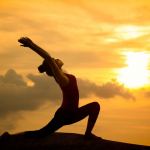 woman performing yoga