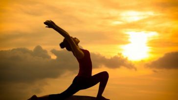 woman performing yoga