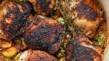 dutch-oven-chicken-thighs-with-brussels-sprouts