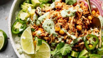 instant-pot-salsa-chicken-with-cilantro-lime-crema
