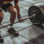 man performing deadlift