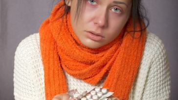 woman with cold