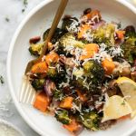 one-dish-chicken-sweet-potato-bake-with-broccoli-(easy-dinner)