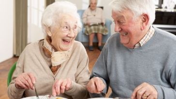 healthy elderly couple