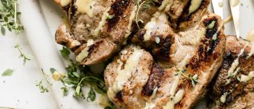 grilled-honey-garlic-pork-chops-with-honey-mustard-sauce