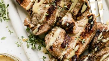 grilled-honey-garlic-pork-chops-with-honey-mustard-sauce
