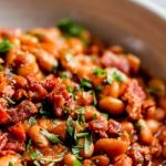 slow cooked baked beans