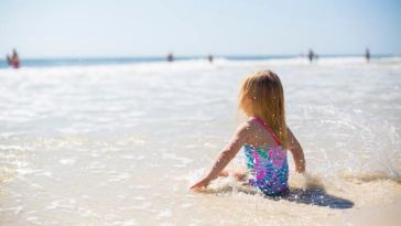 child on beach