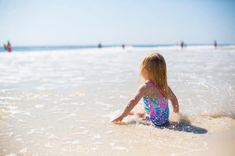 child on beach