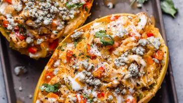 buffalo-chicken-stuffed-spaghetti-squash
