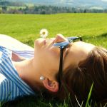 happy woman outdoors