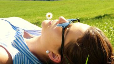 happy woman outdoors