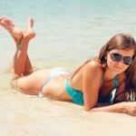 woman on beach