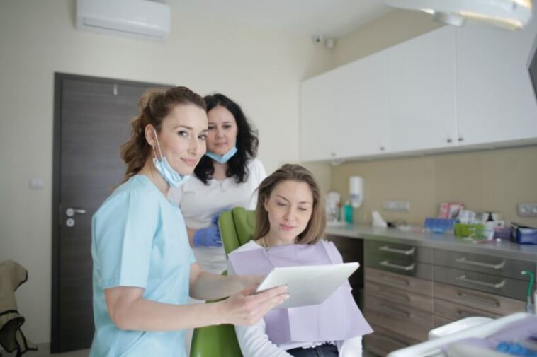 woman at dentist